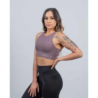 Luxe Sport Bra - Mountbatten Pink - Aestheti Athletics